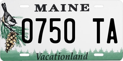 ME license plate 0750TA