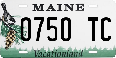 ME license plate 0750TC