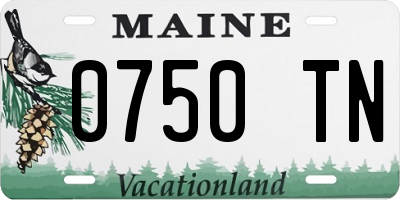 ME license plate 0750TN