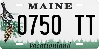 ME license plate 0750TT