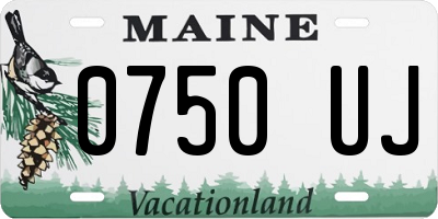 ME license plate 0750UJ
