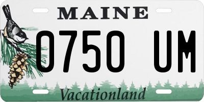 ME license plate 0750UM