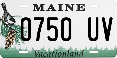 ME license plate 0750UV