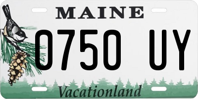 ME license plate 0750UY