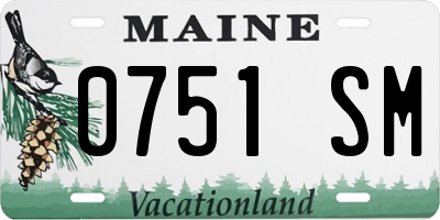 ME license plate 0751SM