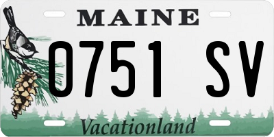 ME license plate 0751SV