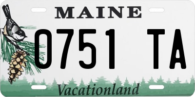 ME license plate 0751TA