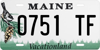 ME license plate 0751TF