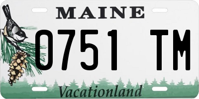 ME license plate 0751TM