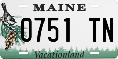 ME license plate 0751TN