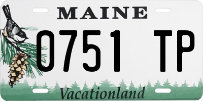 ME license plate 0751TP