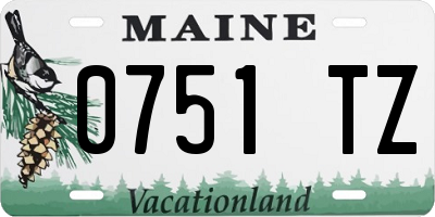 ME license plate 0751TZ