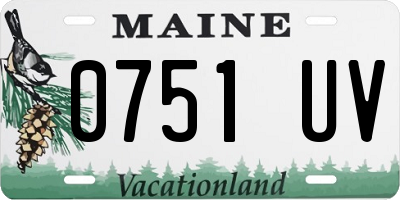 ME license plate 0751UV