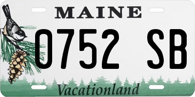 ME license plate 0752SB