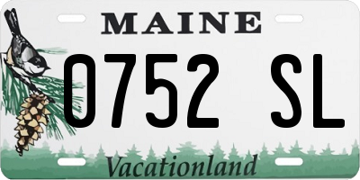 ME license plate 0752SL