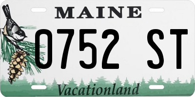 ME license plate 0752ST