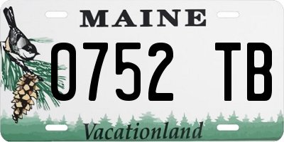 ME license plate 0752TB