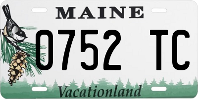 ME license plate 0752TC