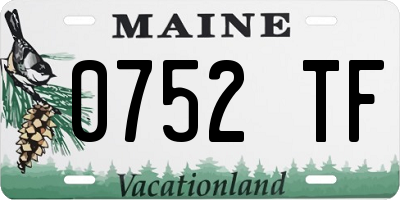 ME license plate 0752TF
