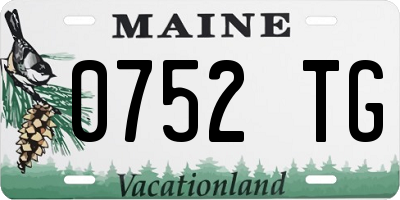 ME license plate 0752TG