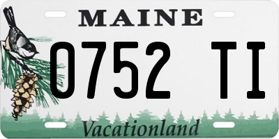 ME license plate 0752TI