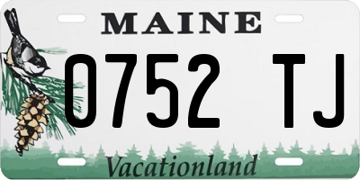 ME license plate 0752TJ