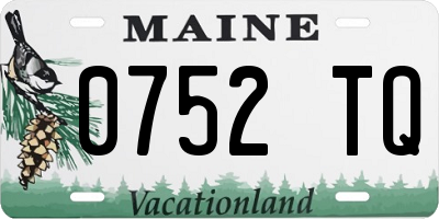 ME license plate 0752TQ