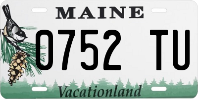 ME license plate 0752TU