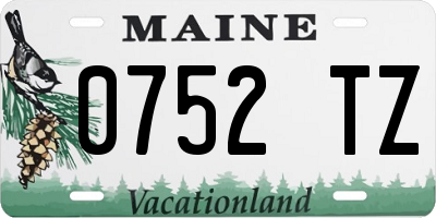ME license plate 0752TZ