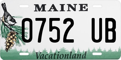 ME license plate 0752UB