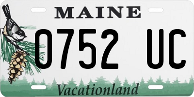 ME license plate 0752UC