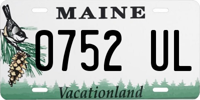 ME license plate 0752UL