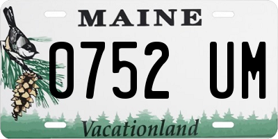 ME license plate 0752UM