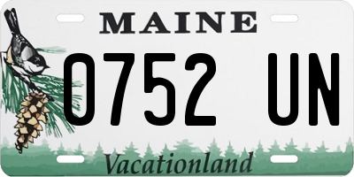 ME license plate 0752UN