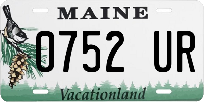 ME license plate 0752UR