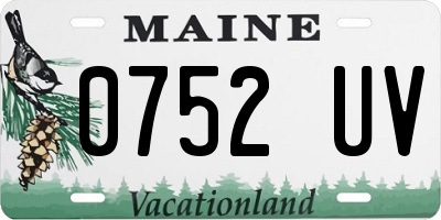 ME license plate 0752UV