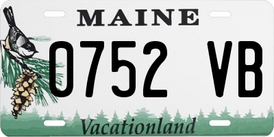 ME license plate 0752VB