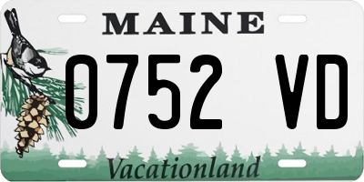 ME license plate 0752VD