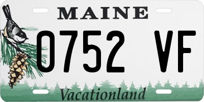 ME license plate 0752VF