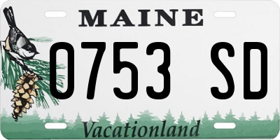 ME license plate 0753SD