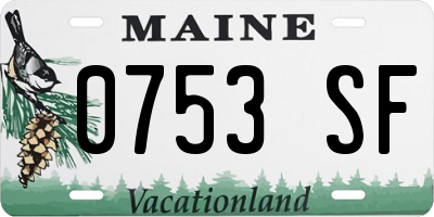 ME license plate 0753SF