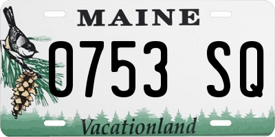 ME license plate 0753SQ