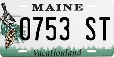 ME license plate 0753ST