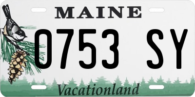 ME license plate 0753SY