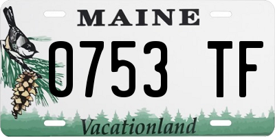 ME license plate 0753TF