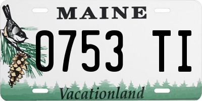 ME license plate 0753TI