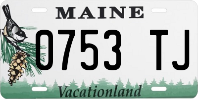 ME license plate 0753TJ