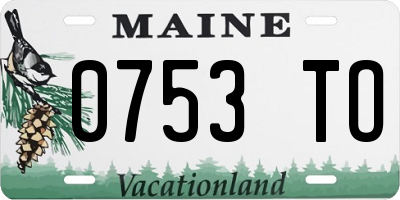 ME license plate 0753TO