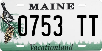 ME license plate 0753TT