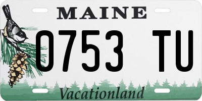ME license plate 0753TU